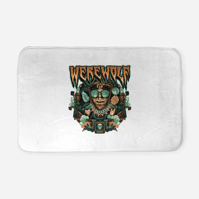 Punk Wolf-None-Memory Foam-Bath Mat-glitchygorilla