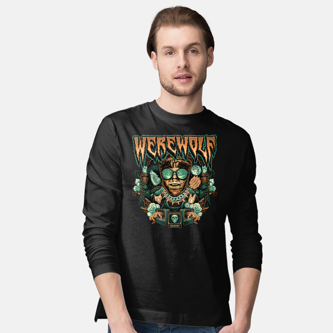 Punk Wolf-Mens-Long Sleeved-Tee-glitchygorilla