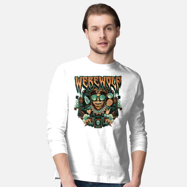 Punk Wolf-Mens-Long Sleeved-Tee-glitchygorilla