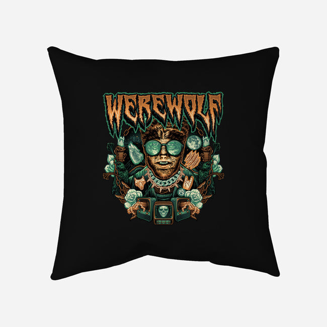 Punk Wolf-None-Removable Cover w Insert-Throw Pillow-glitchygorilla