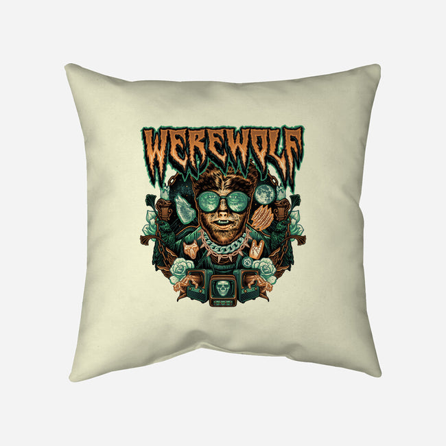 Punk Wolf-None-Removable Cover w Insert-Throw Pillow-glitchygorilla