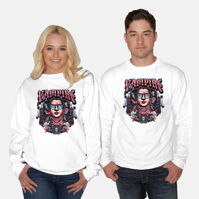 Punk Vampire-Unisex-Crew Neck-Sweatshirt-glitchygorilla