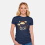 Cute Witch Frog-Womens-Fitted-Tee-xMorfina