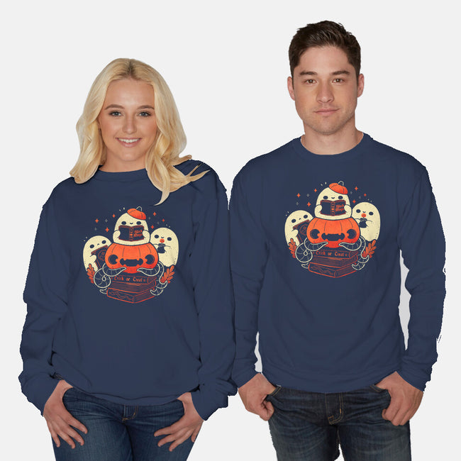 Ghost Book Club-Unisex-Crew Neck-Sweatshirt-xMorfina