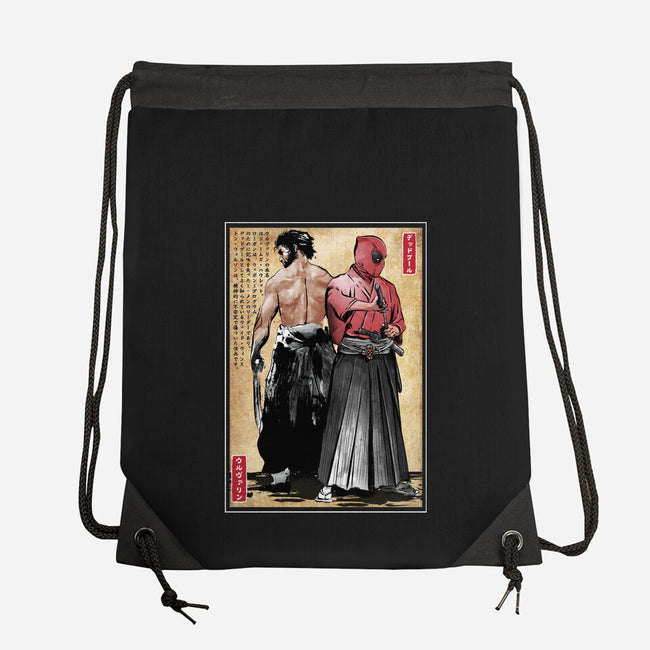 Mutant Samurai-None-Drawstring-Bag-DrMonekers