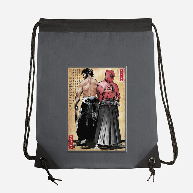 Mutant Samurai-None-Drawstring-Bag-DrMonekers