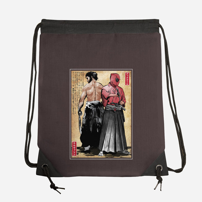 Mutant Samurai-None-Drawstring-Bag-DrMonekers