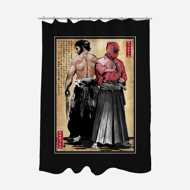 Mutant Samurai-None-Polyester-Shower Curtain-DrMonekers