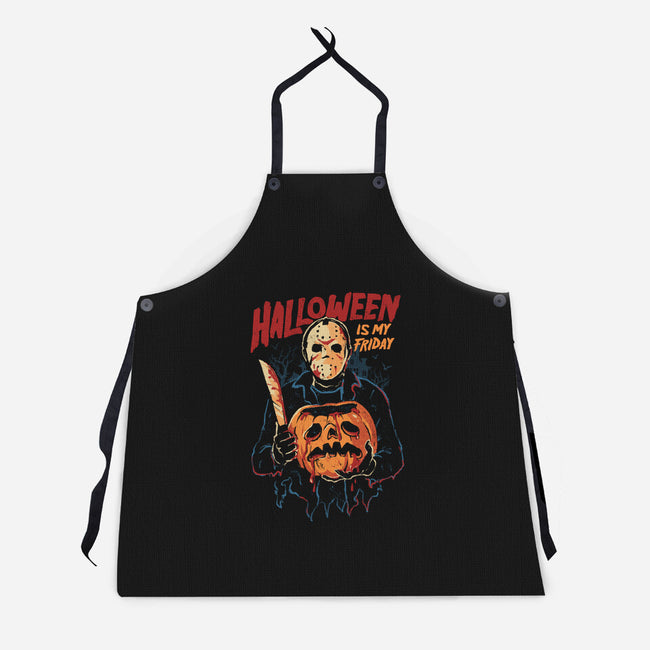 Halloween Is My Friday-Unisex-Kitchen-Apron-eduely