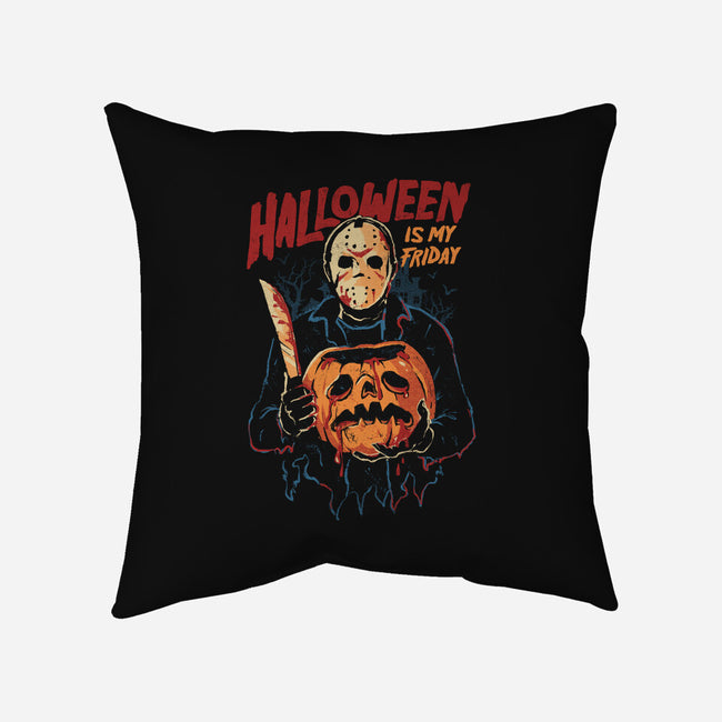 Halloween Is My Friday-None-Non-Removable Cover w Insert-Throw Pillow-eduely