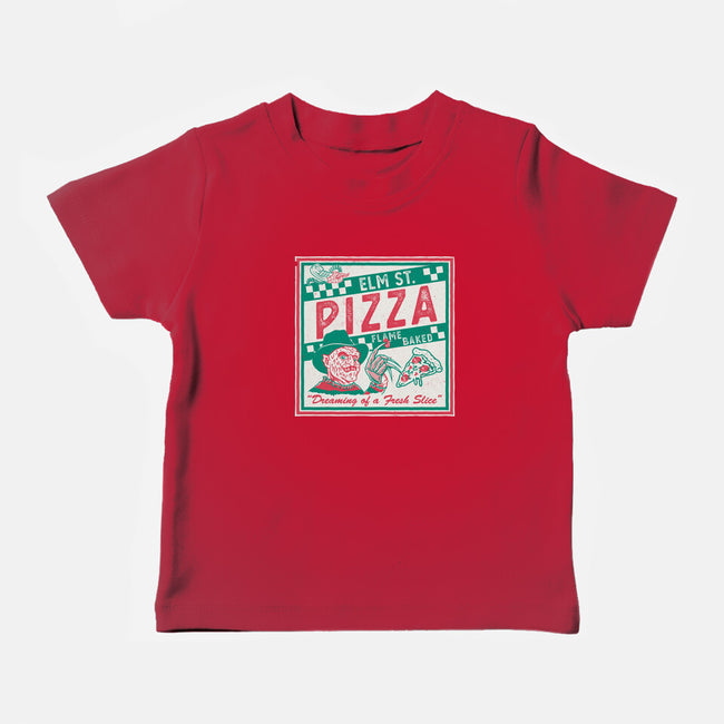 Elm St Pizza-Baby-Basic-Tee-Nemons