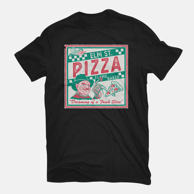 Elm St Pizza-Unisex-Basic-Tee-Nemons