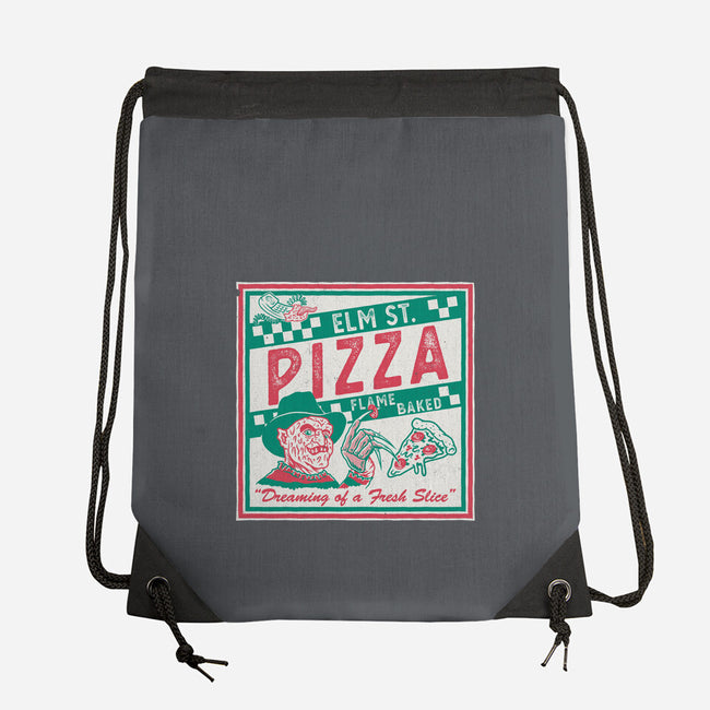 Elm St Pizza-None-Drawstring-Bag-Nemons