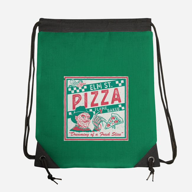 Elm St Pizza-None-Drawstring-Bag-Nemons