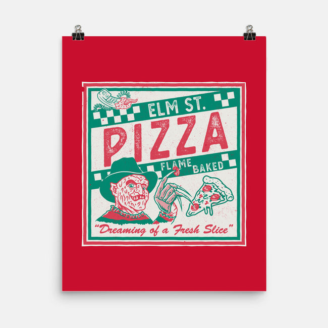 Elm St Pizza-None-Matte-Poster-Nemons