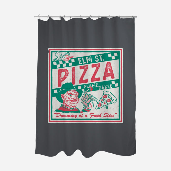 Elm St Pizza-None-Polyester-Shower Curtain-Nemons