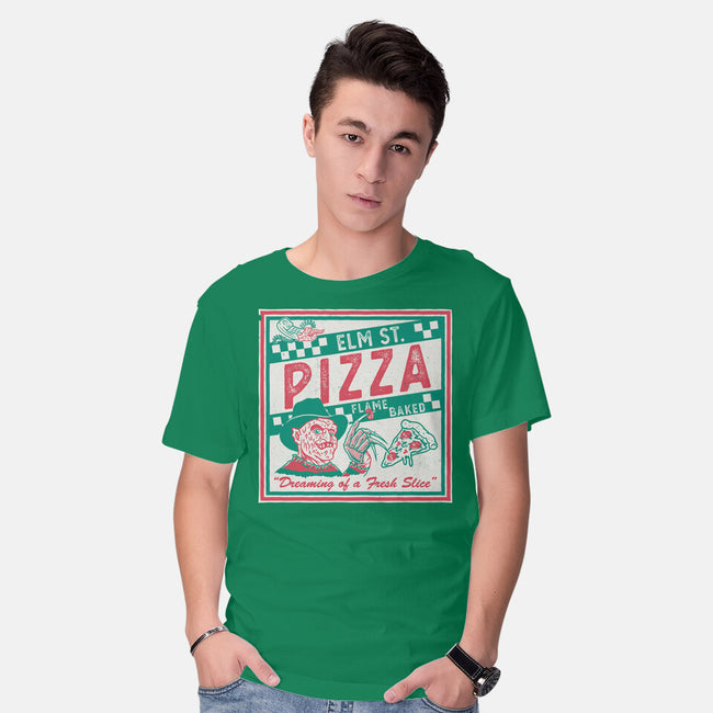 Elm St Pizza-Mens-Basic-Tee-Nemons