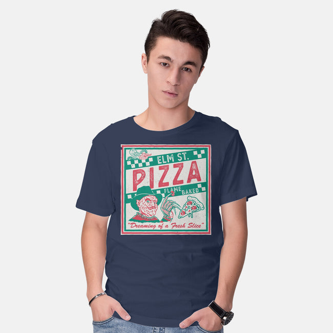 Elm St Pizza-Mens-Basic-Tee-Nemons