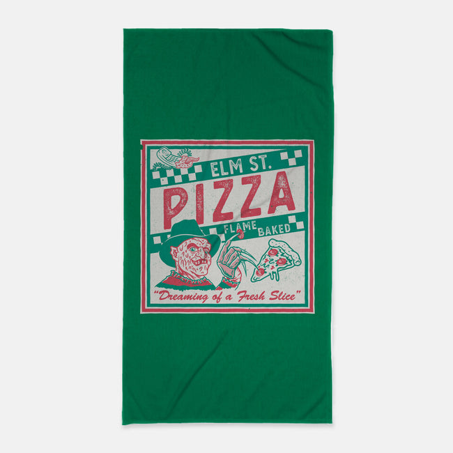 Elm St Pizza-None-Beach-Towel-Nemons