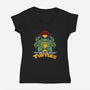 X-Force Mutant Turtles-Womens-V-Neck-Tee-Nieco