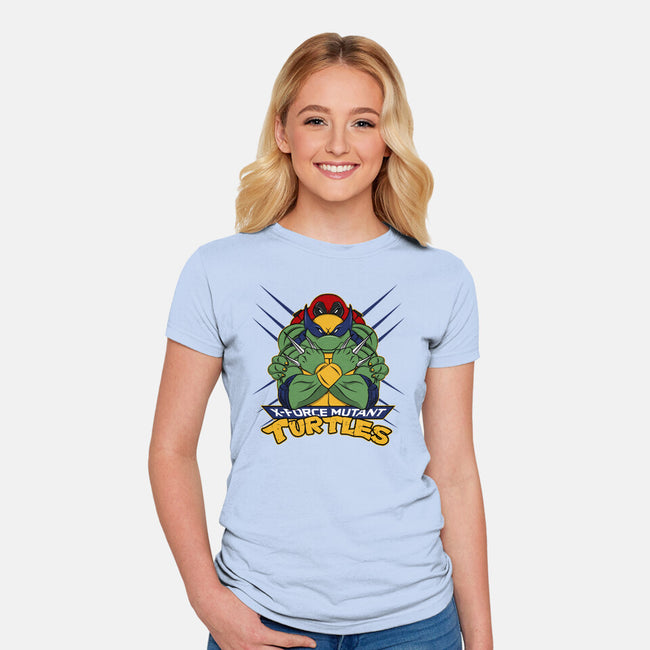 X-Force Mutant Turtles-Womens-Fitted-Tee-Nieco