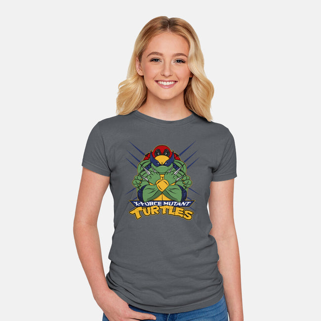 X-Force Mutant Turtles-Womens-Fitted-Tee-Nieco