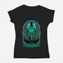 Lovecraft Ritual Falls-Womens-V-Neck-Tee-Studio Mootant