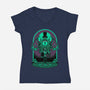 Lovecraft Ritual Falls-Womens-V-Neck-Tee-Studio Mootant