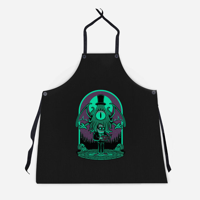 Lovecraft Ritual Falls-Unisex-Kitchen-Apron-Studio Mootant