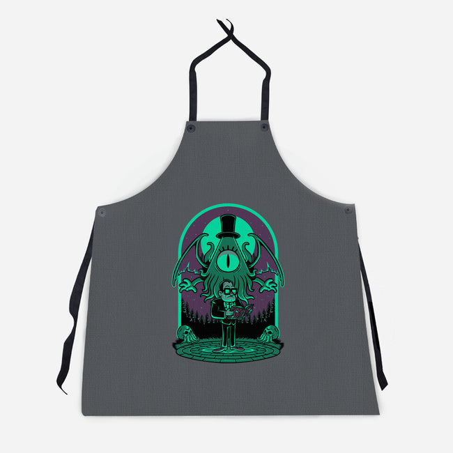 Lovecraft Ritual Falls-Unisex-Kitchen-Apron-Studio Mootant