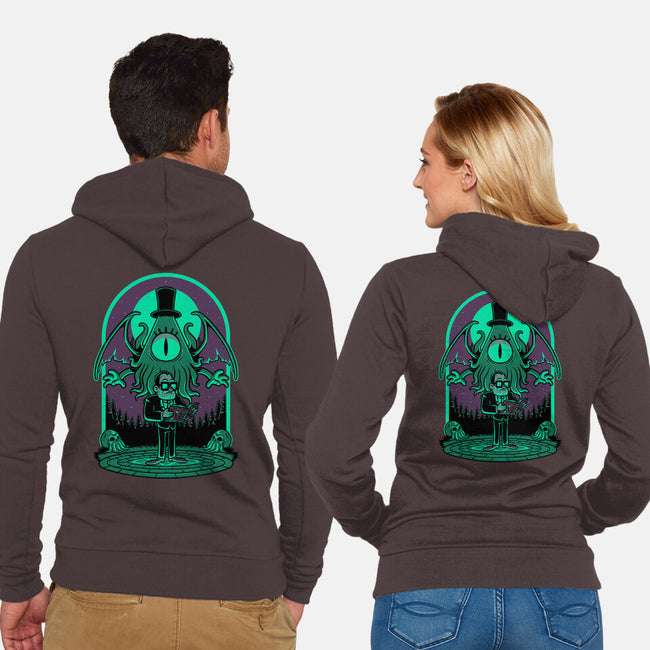 Lovecraft Ritual Falls-Unisex-Zip-Up-Sweatshirt-Studio Mootant