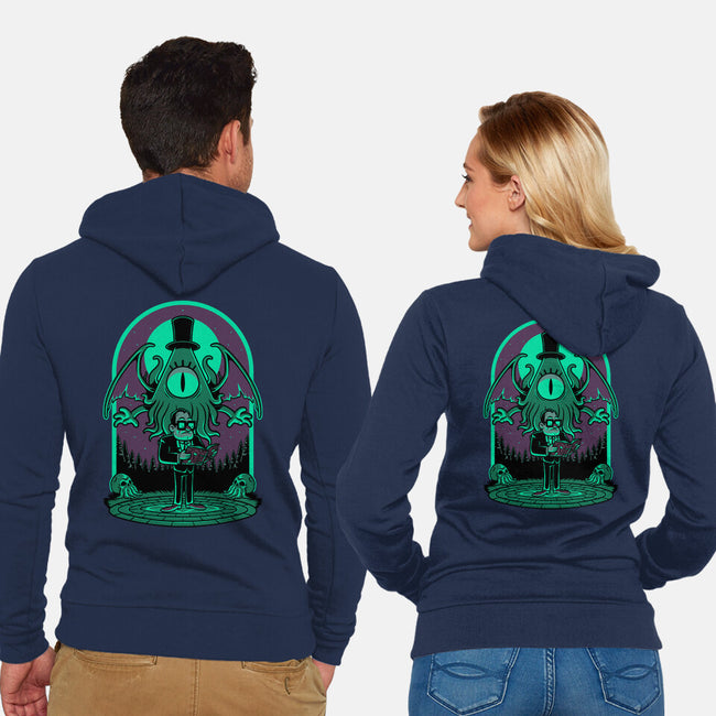 Lovecraft Ritual Falls-Unisex-Zip-Up-Sweatshirt-Studio Mootant