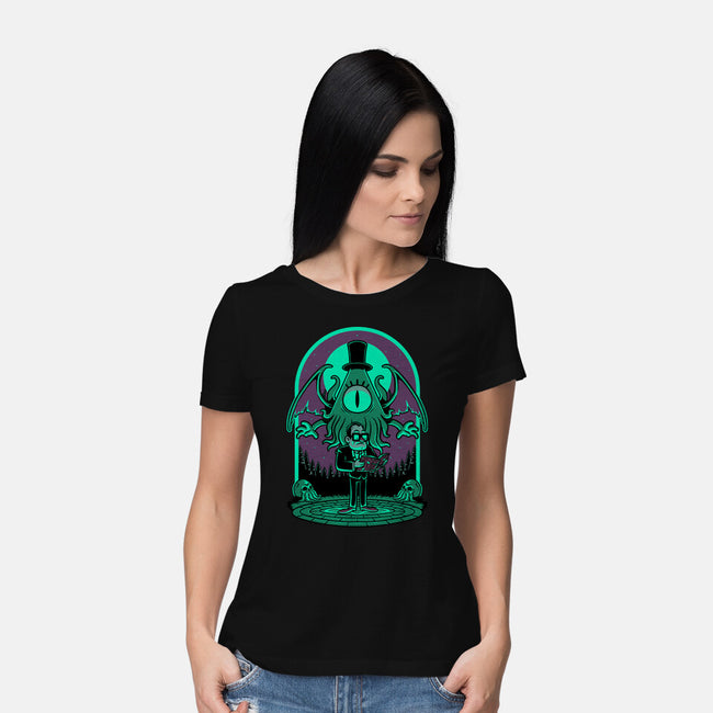 Lovecraft Ritual Falls-Womens-Basic-Tee-Studio Mootant