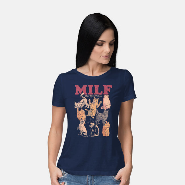 Man I Love Felines-Womens-Basic-Tee-eduely