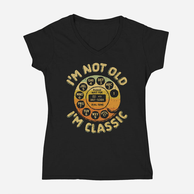 Classic Communicator-Womens-V-Neck-Tee-kg07