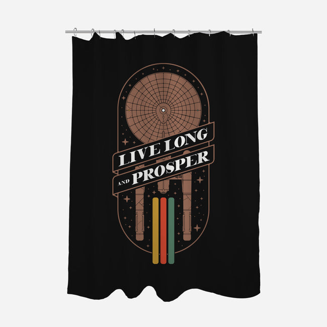 Live Long And Retro-None-Polyester-Shower Curtain-BadBox