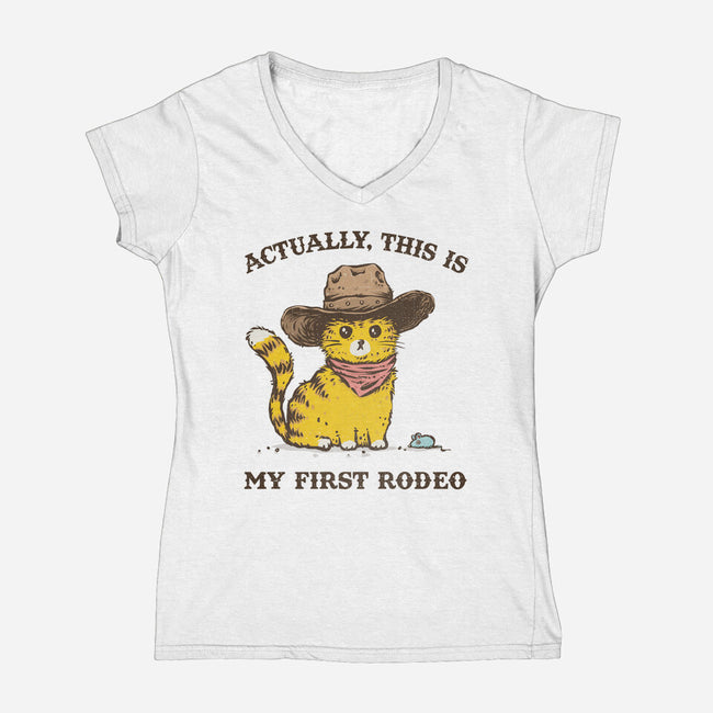 This Is My First Rodeo-Womens-V-Neck-Tee-kg07