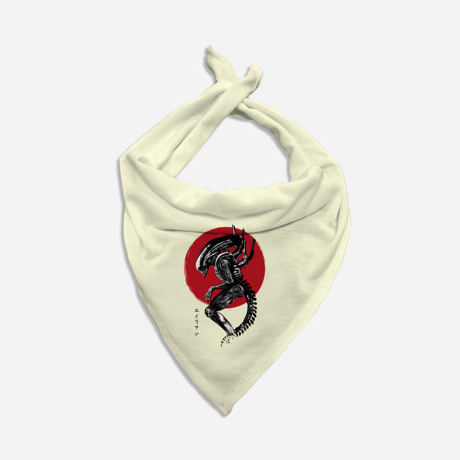 Xenomorph Sumi-e-Dog-Bandana-Pet Collar-DrMonekers