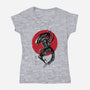 Xenomorph Sumi-e-Womens-V-Neck-Tee-DrMonekers