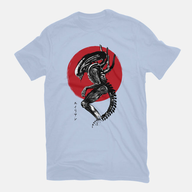 Xenomorph Sumi-e-Womens-Fitted-Tee-DrMonekers