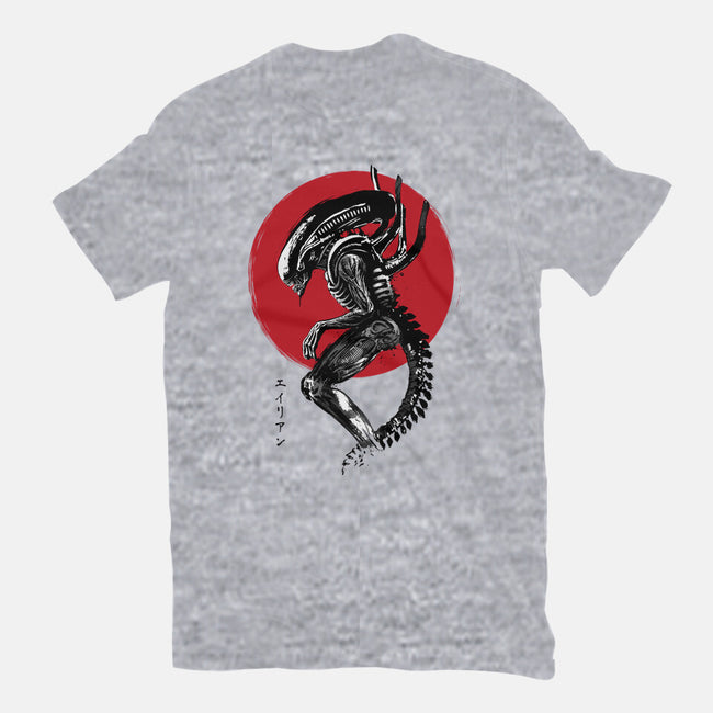 Xenomorph Sumi-e-Unisex-Basic-Tee-DrMonekers