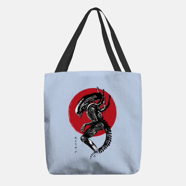 Xenomorph Sumi-e-None-Basic Tote-Bag-DrMonekers