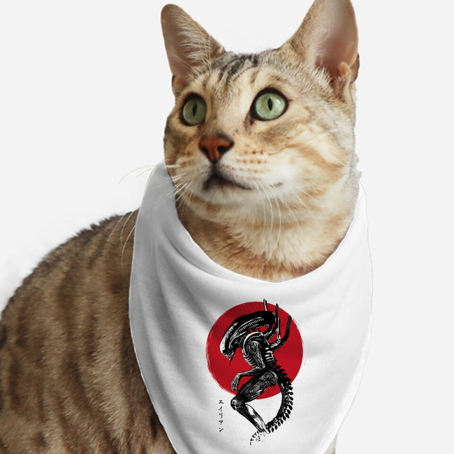 Xenomorph Sumi-e-Cat-Bandana-Pet Collar-DrMonekers