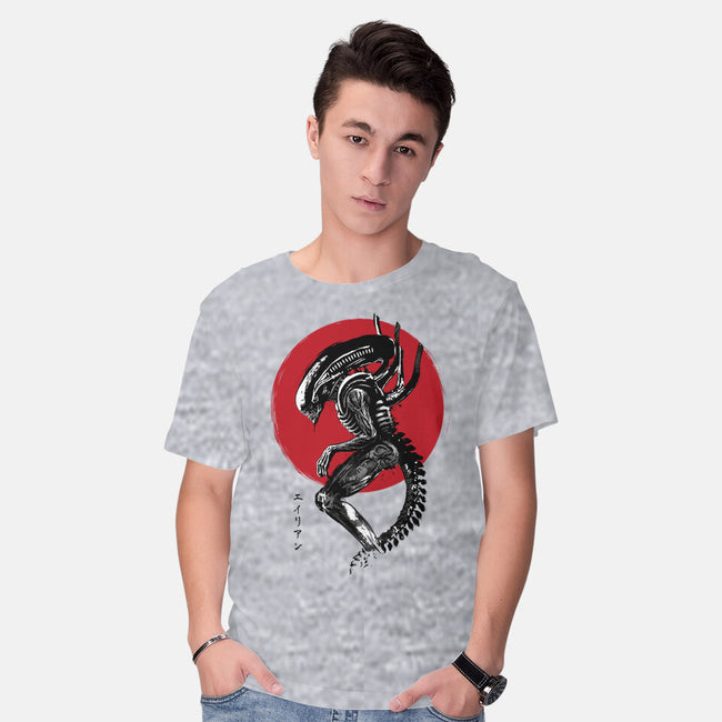 Xenomorph Sumi-e-Mens-Basic-Tee-DrMonekers