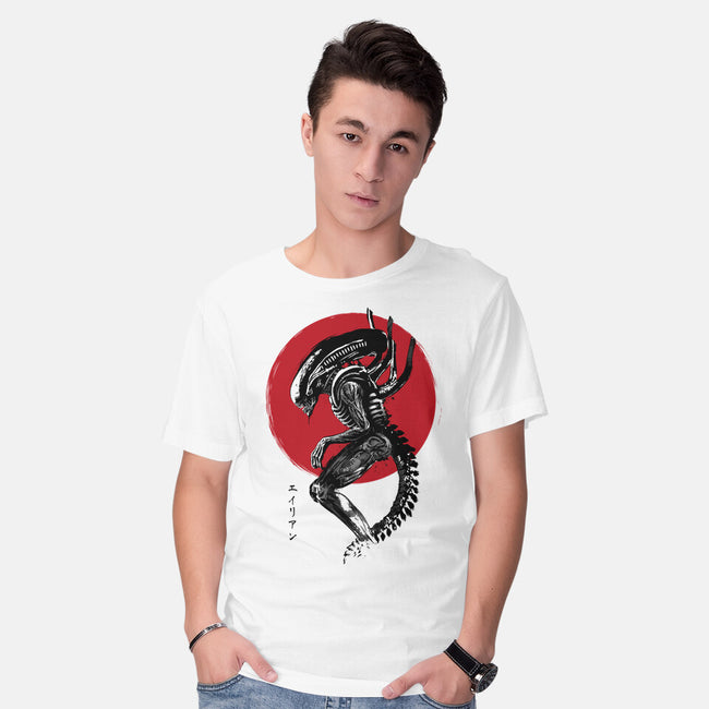 Xenomorph Sumi-e-Mens-Basic-Tee-DrMonekers