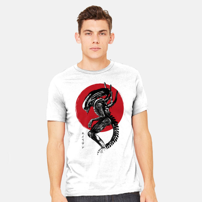 Xenomorph Sumi-e-Mens-Heavyweight-Tee-DrMonekers