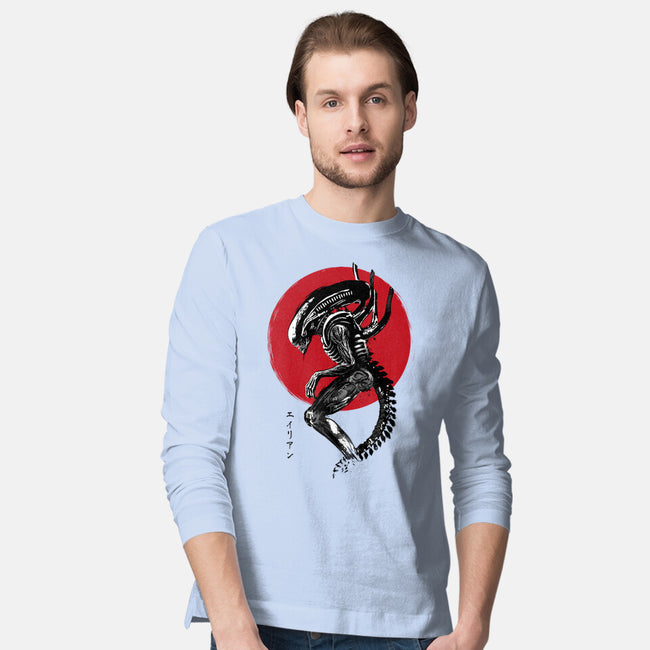 Xenomorph Sumi-e-Mens-Long Sleeved-Tee-DrMonekers