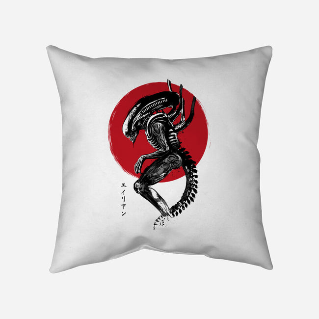 Xenomorph Sumi-e-None-Removable Cover w Insert-Throw Pillow-DrMonekers