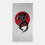 Xenomorph Sumi-e-None-Beach-Towel-DrMonekers