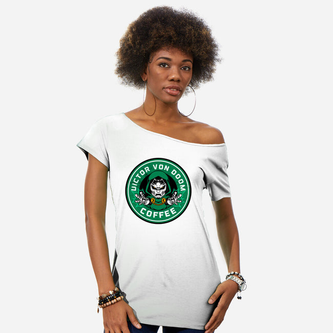 Surprise Coffee-Womens-Off Shoulder-Tee-spoilerinc